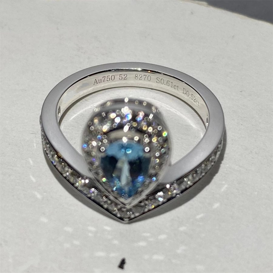 CHAUMET JOSEPHINE RING TURQUOISE SILVER DIAMOND