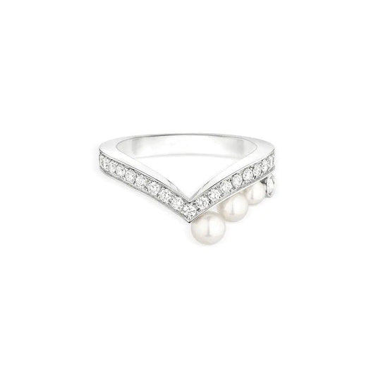 CHAUMET JOSEPHINE SILVER DIAMOND RING
