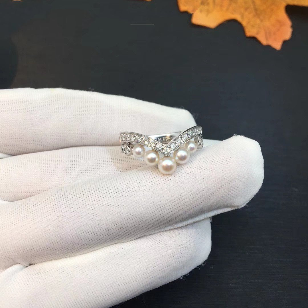 CHAUMET JOSEPHINE RING SILVER DIAMOND