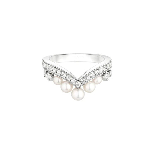 CHAUMET JOSEPHINE RING SILVER DIAMOND