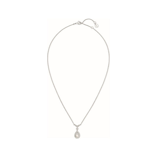 CHAUMET JOSEPHINE WHITE MOP SILVER DIAMOND NECKLACE
