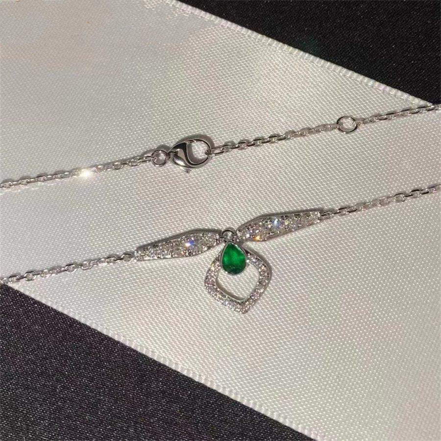 CHAUMET JOSEPHINE MALACHITE SILVER DIAMOND NECKLACE