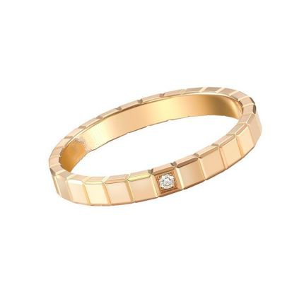 CHOPARD ICE CUBE PINK GOLD RING
