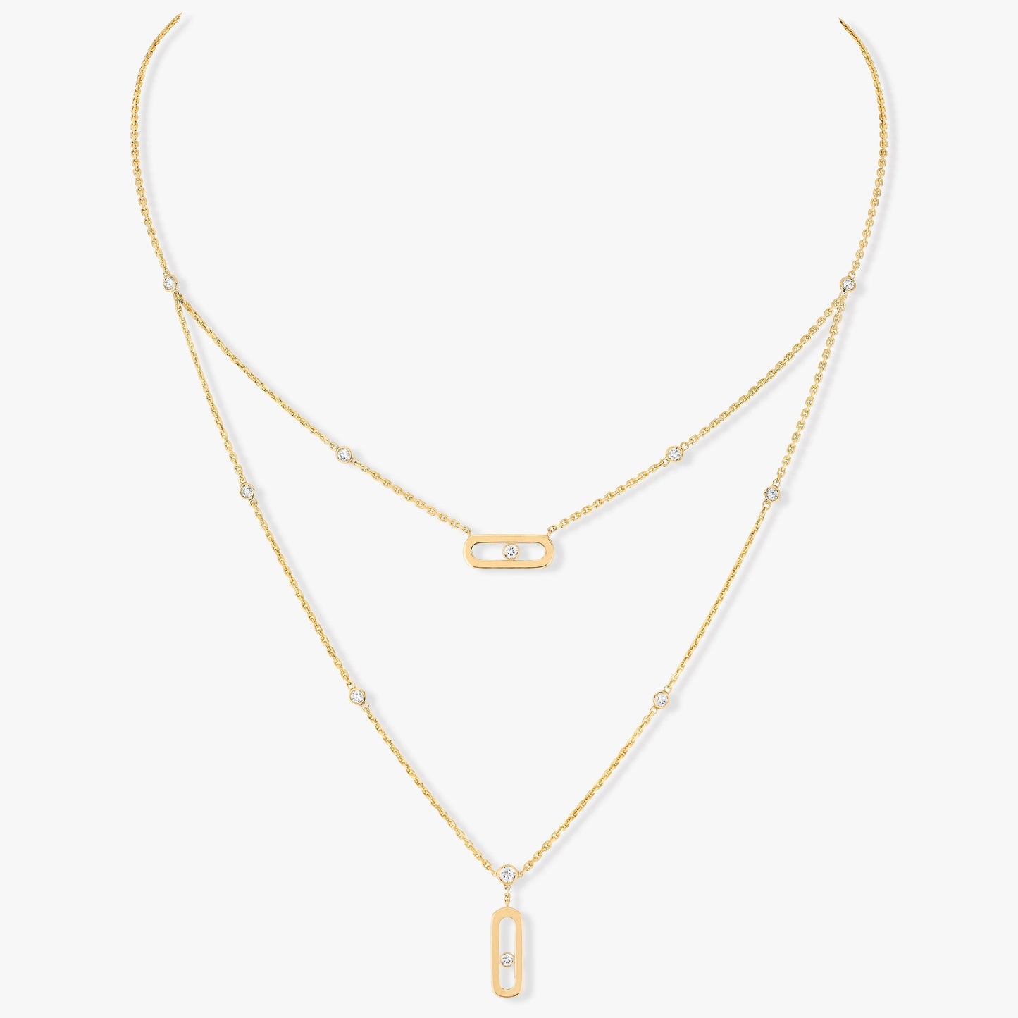 MESSIKA MOVE UNO 2 ROW DIAMOND NECKLACE