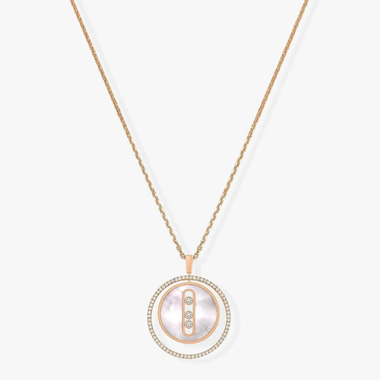 MESSIKA LUCKY MOVE MM NACRE BLANCHE DIAMOND NECKLACE