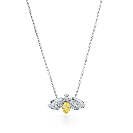 TIFFANY PAPER FLOWERS YELLOW DIAMOND FIREFLY PENDANT
