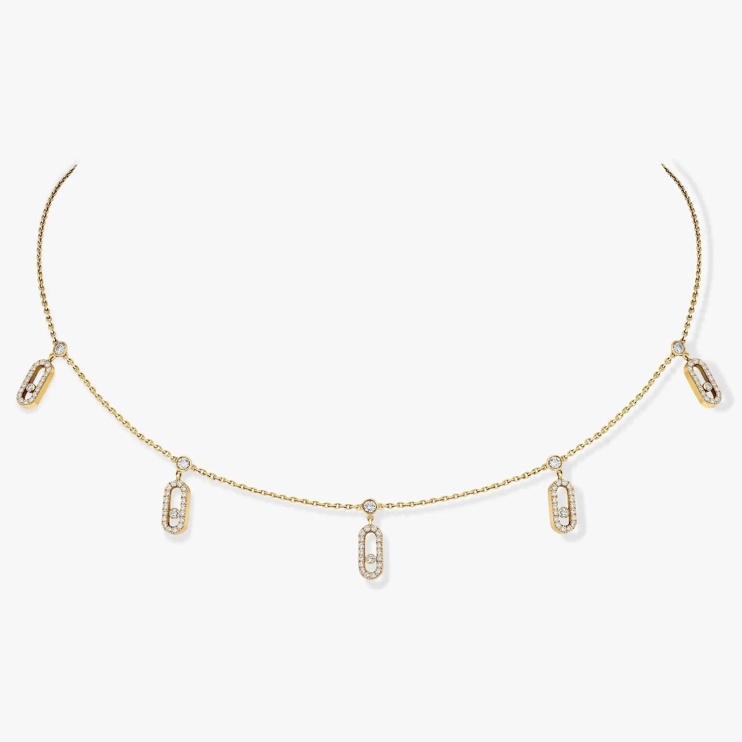MESSIKA CHOKER MOVE UNO PAMPILLE PAVED GOLD DIAMOND NECKLACE