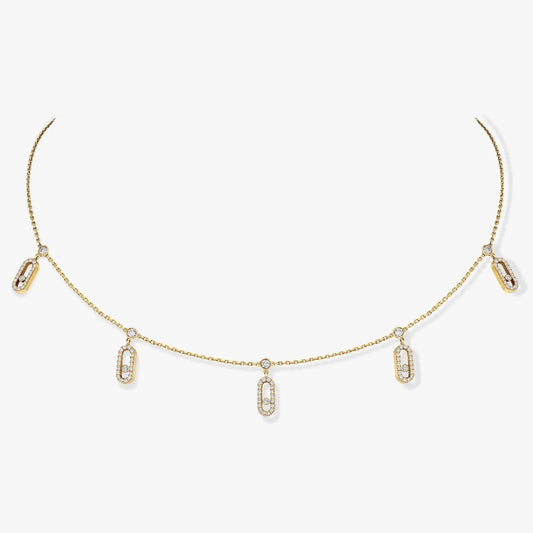 MESSIKA CHOKER MOVE UNO PAMPILLE PAVED GOLD DIAMOND NECKLACE