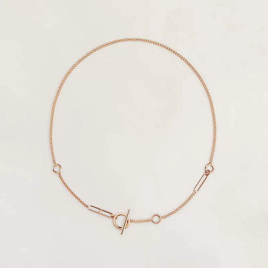 HERMES HM STERLING SILVER CHAINE D'ANCRE HEART