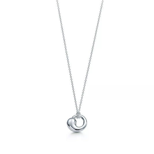 TIFFANY SNAIL PEDANT SILVER NECKLACE