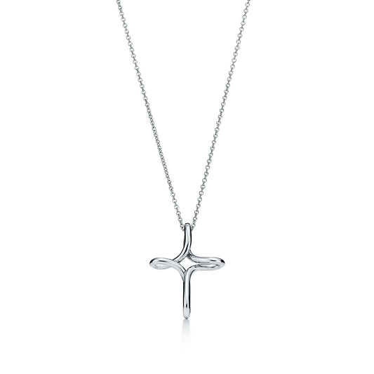 TIFFANY CROSS NECKLACE STERLING SILVER MATERIAL