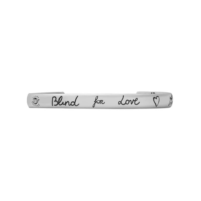 GUCCI GG SILVER 'BLIND FOR LOVE' BRACELET