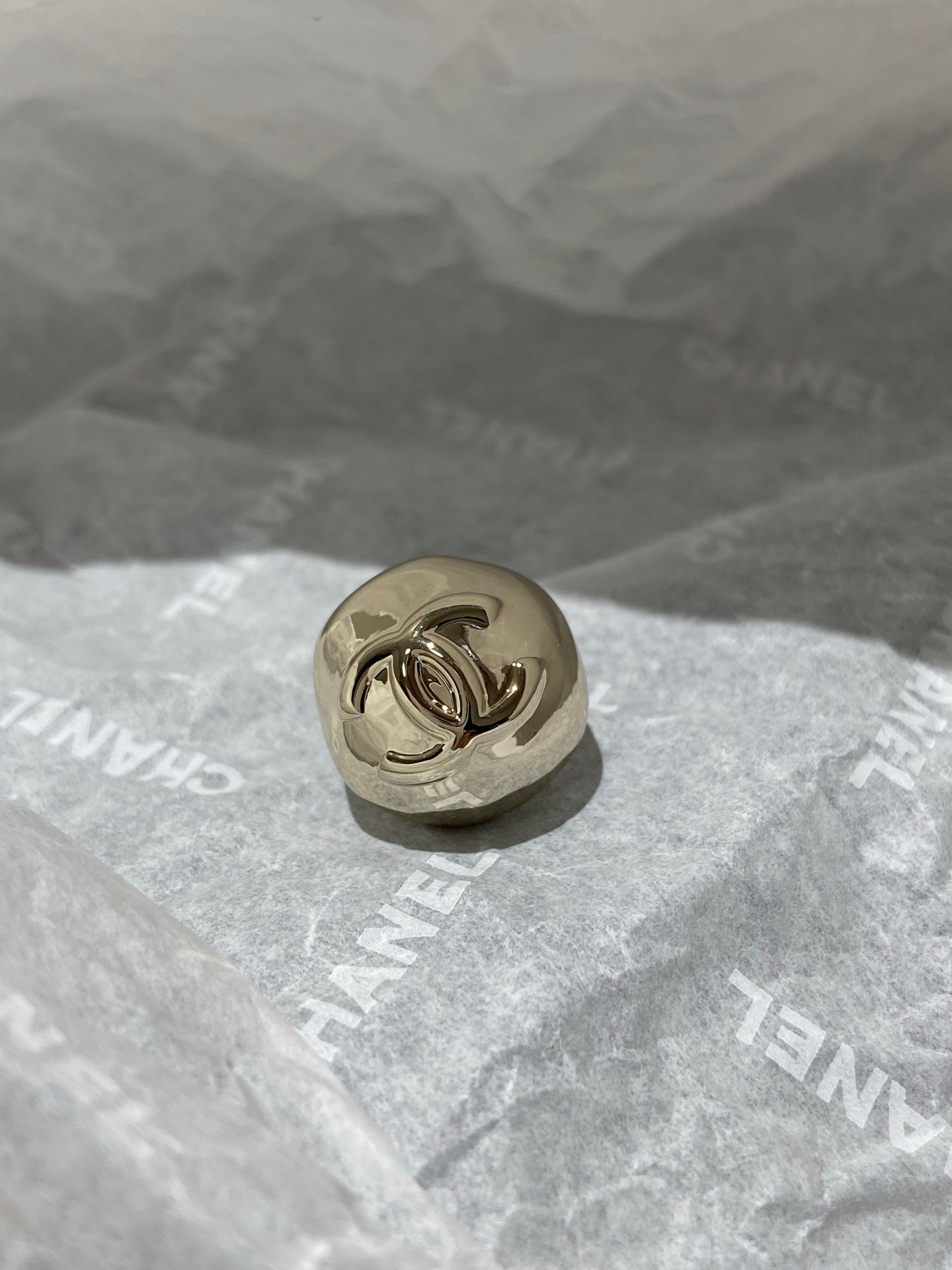 Chanel Sphere Stud Gold Double C Earrings