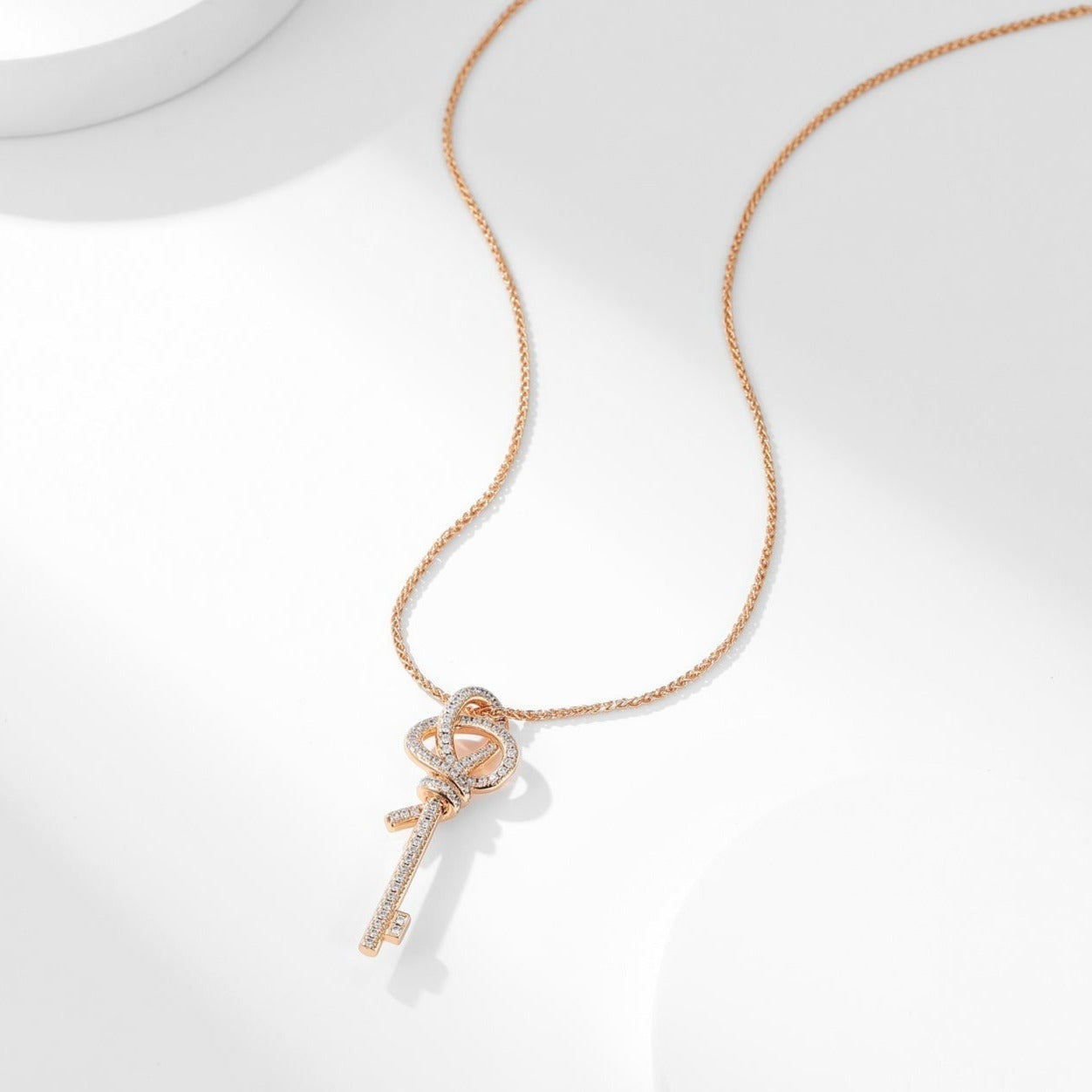TIFFANY tiffan key woven diamond necklace