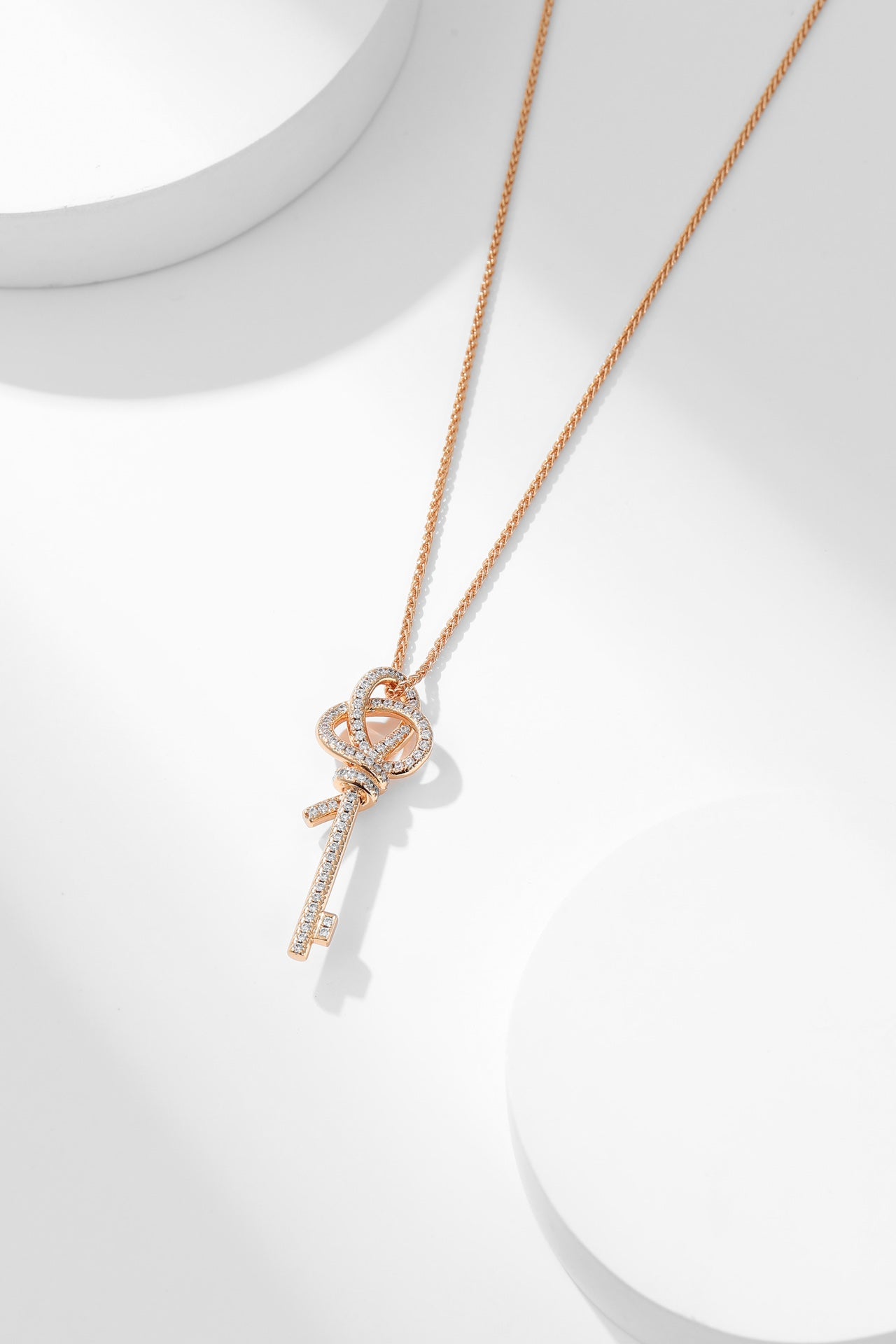 TIFFANY tiffan key woven diamond necklace