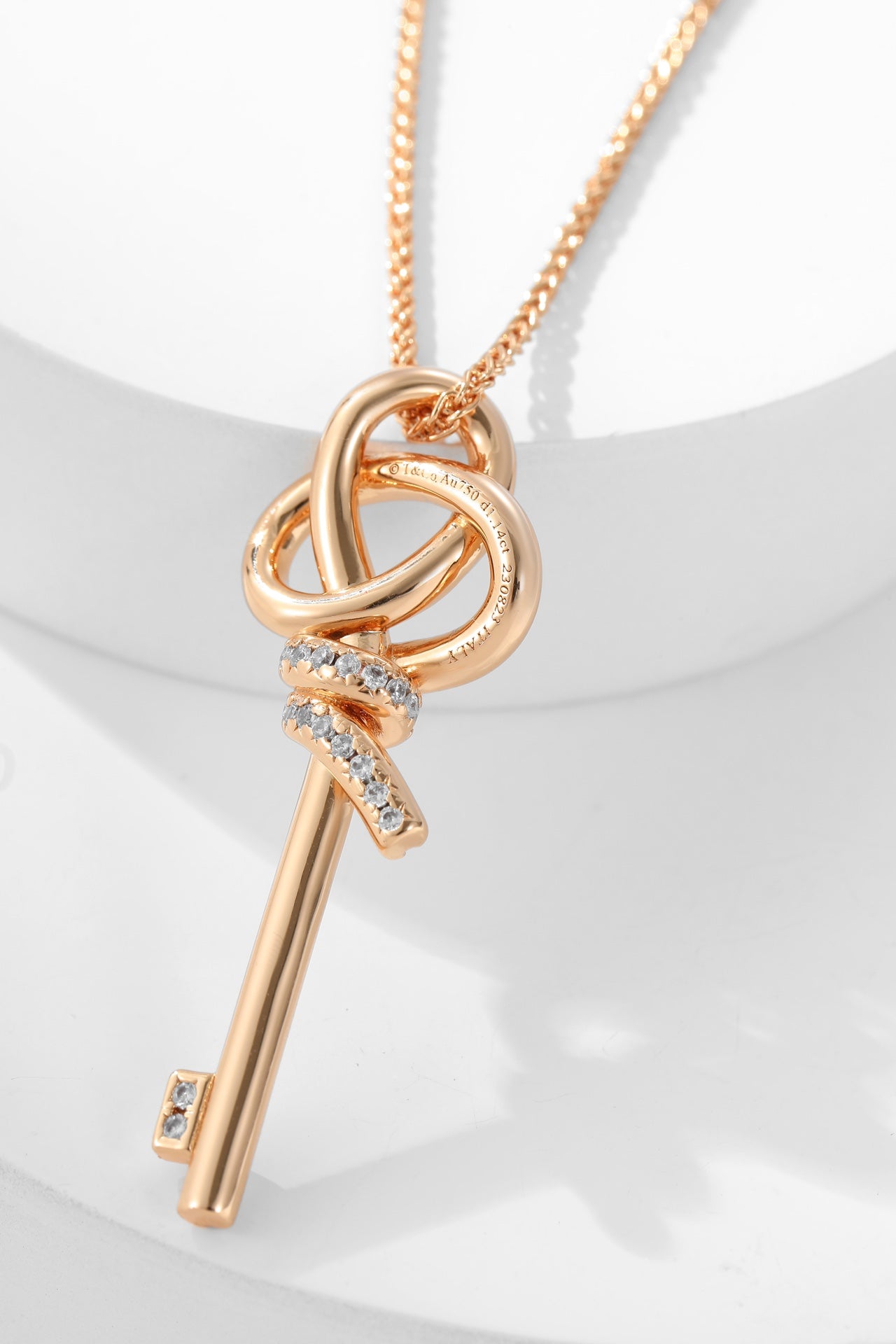 TIFFANY tiffan key woven diamond necklace