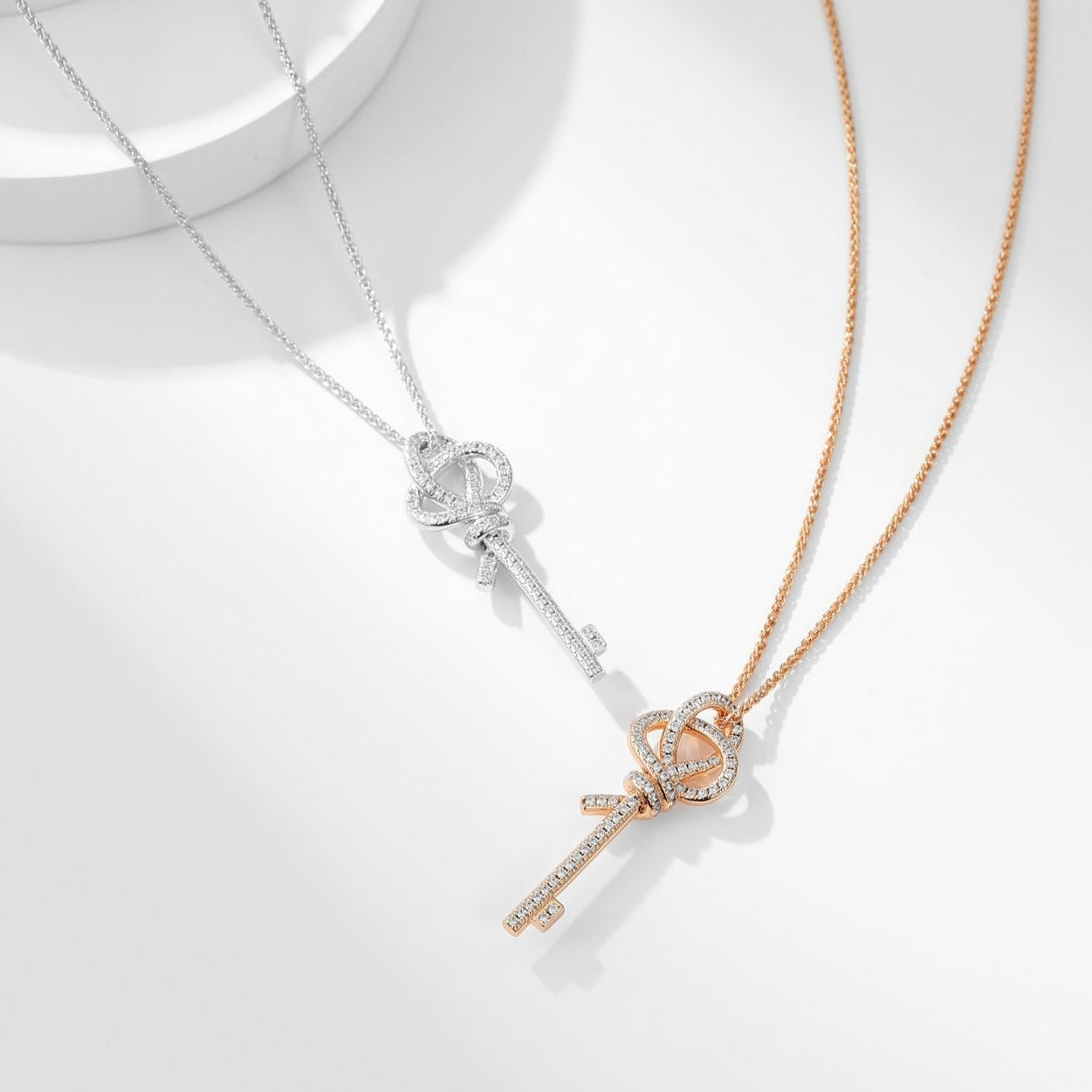 TIFFANY tiffan key woven diamond necklace