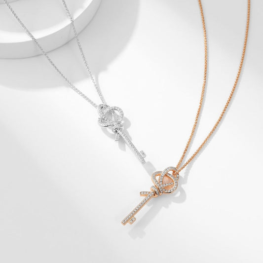 TIFFANY tiffan key woven diamond necklace
