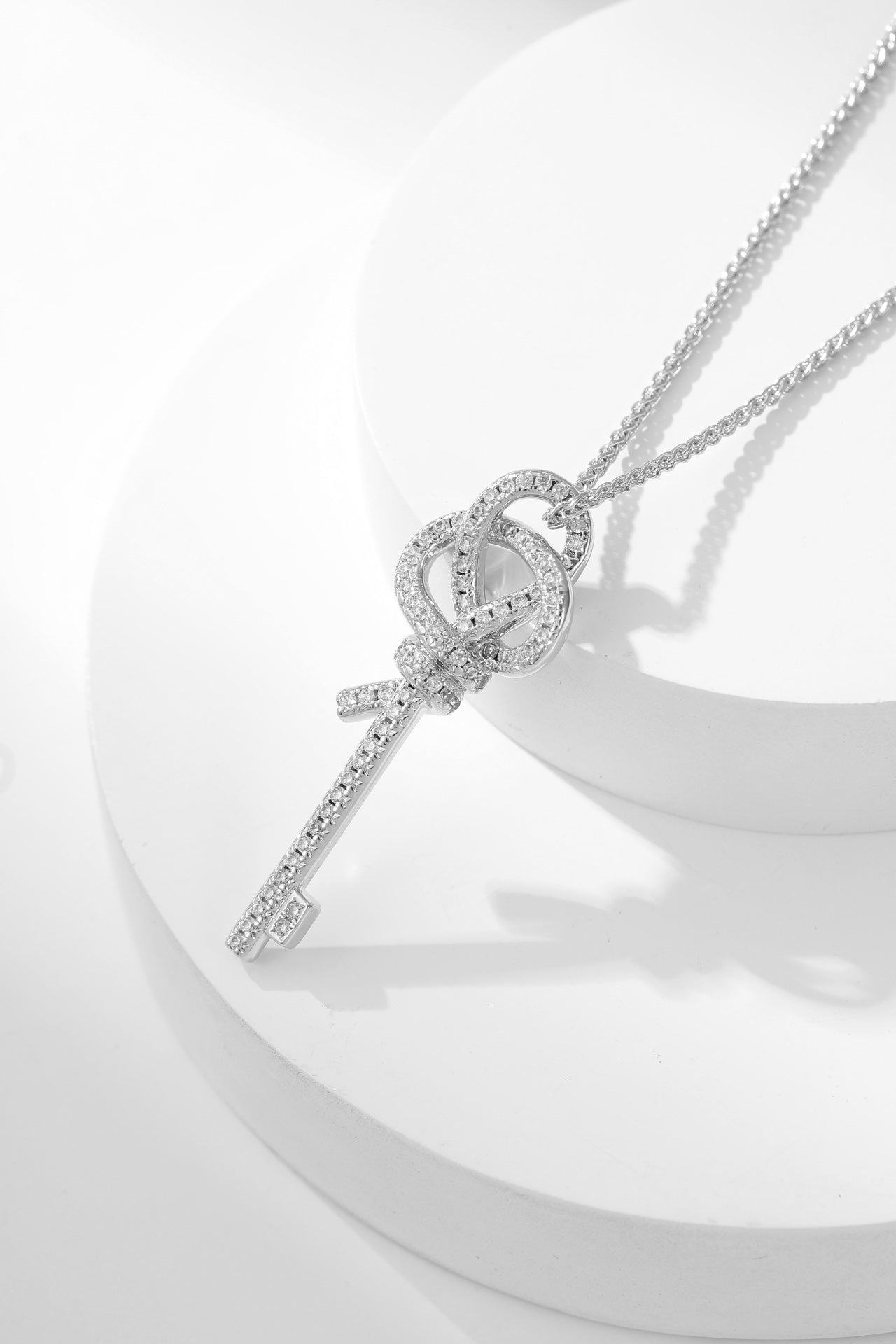 TIFFANY tiffan key woven diamond necklace