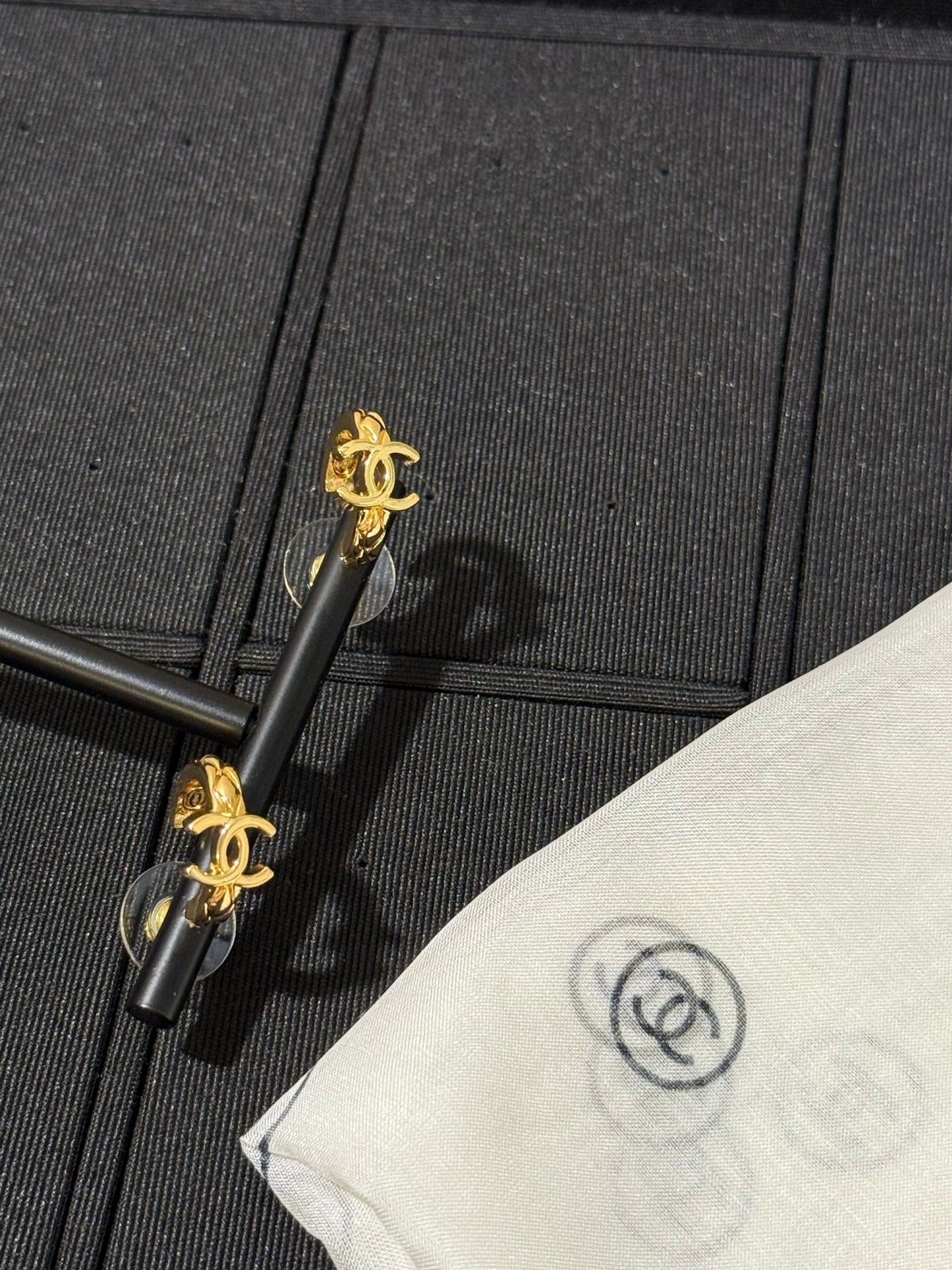 Chanel 2026 Gold Quilted Double C Small Hoop Earrings