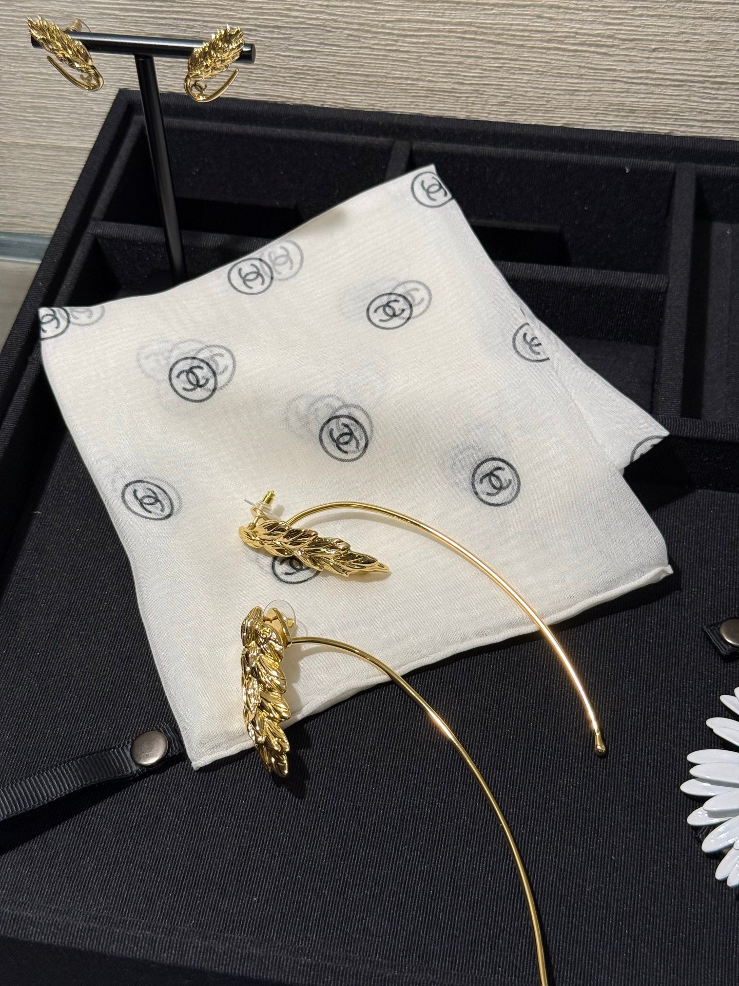 Chanel 2026 Large Gold Wheat Earrings