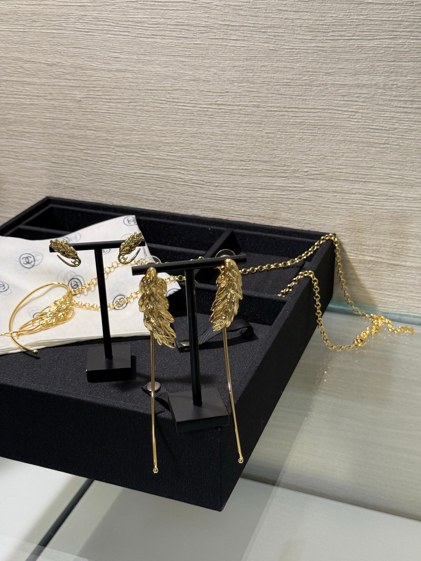 Chanel 2026 Large Gold Wheat Earrings