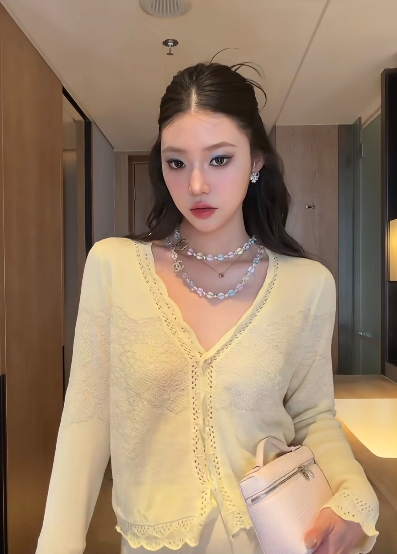 Chanel 2026 Colorful Crystal Full Rhinestone Double C Necklace