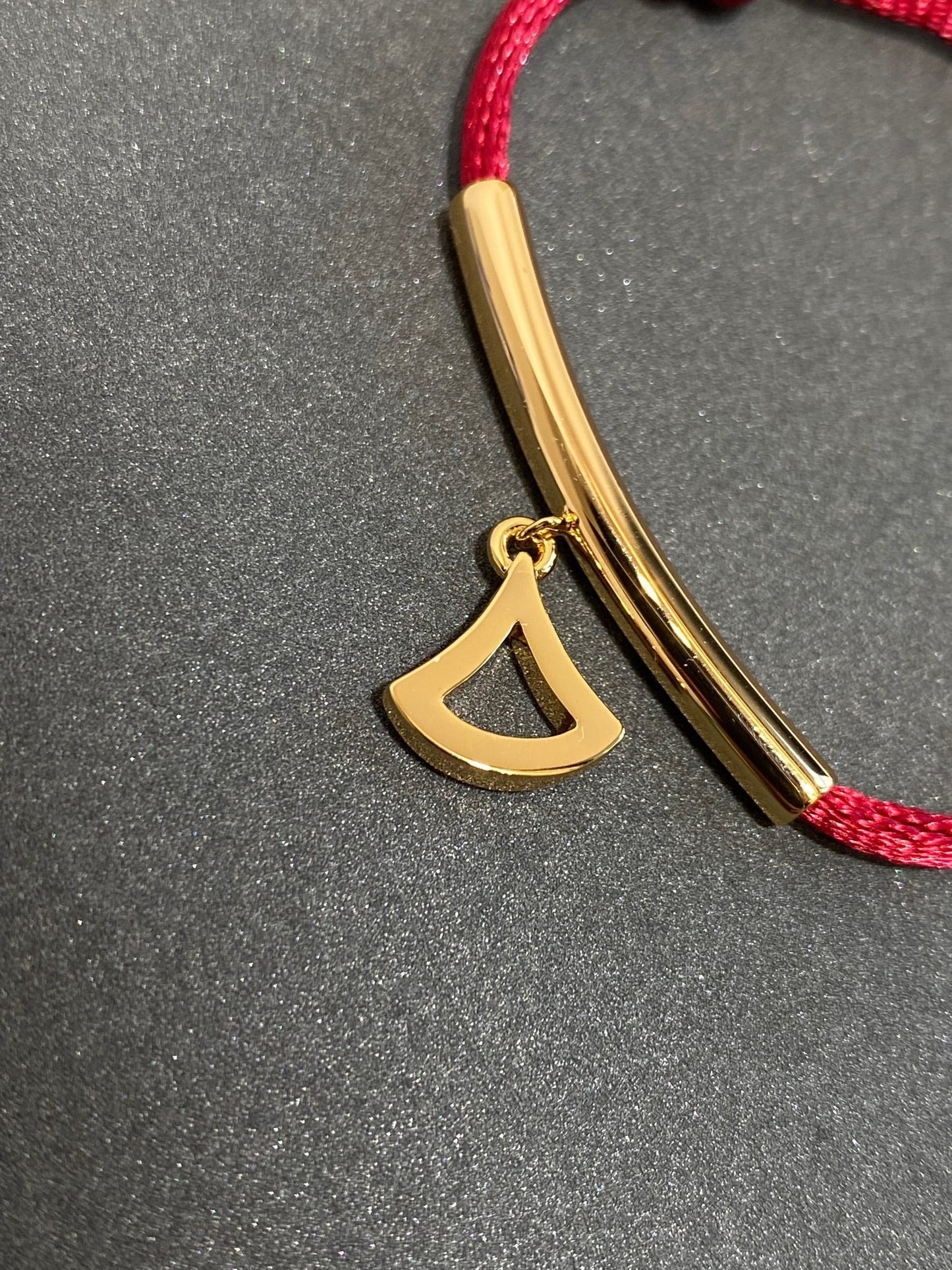 BVLGARI BVL 1 MOTIF LUCKY RED BRACELET GOLD