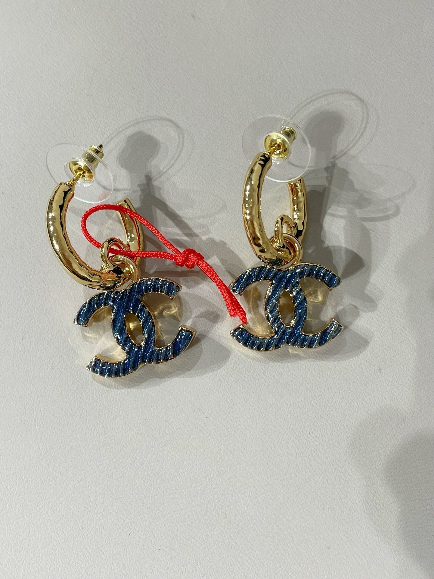Chanel Logo Heart Earrings