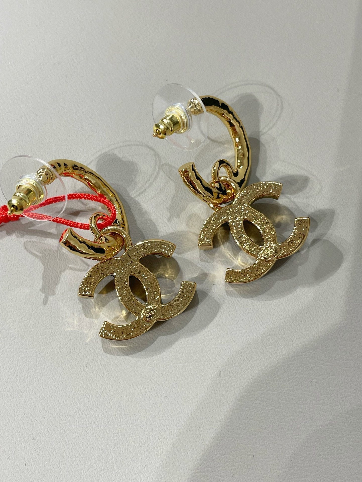 Chanel Logo Heart Earrings