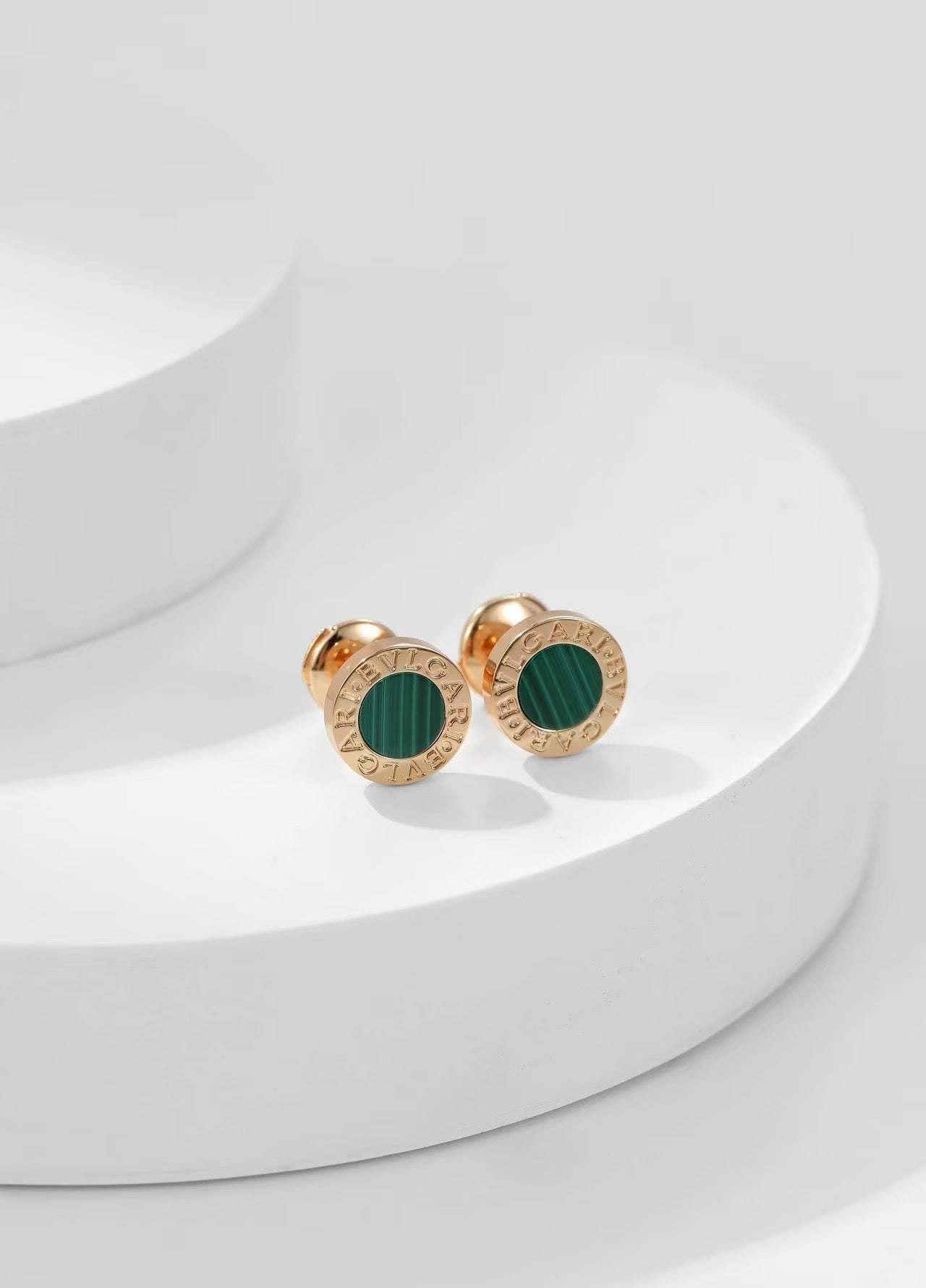 BVLGARI BVL Pink Gold Stud Earrings