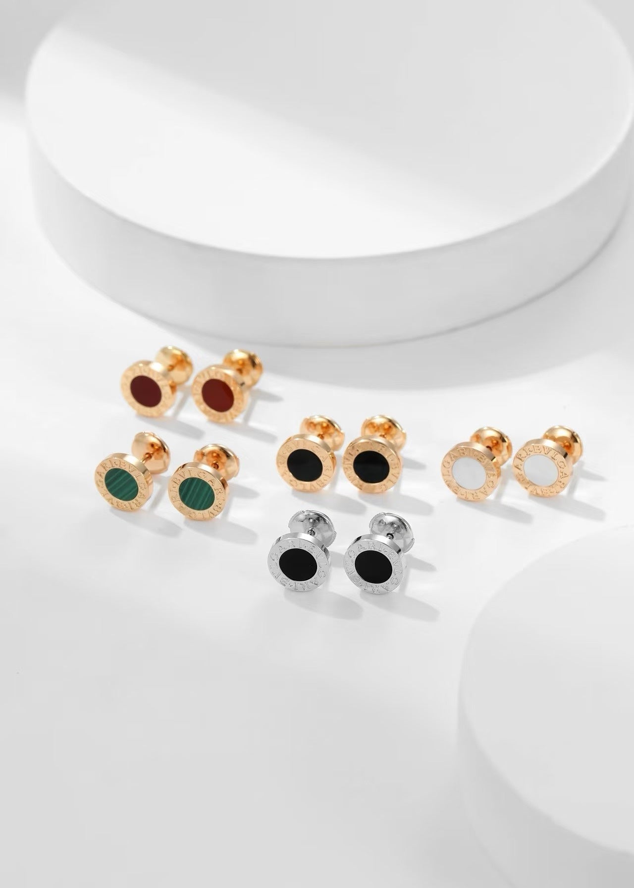 BVLGARI BVL Pink Gold Stud Earrings