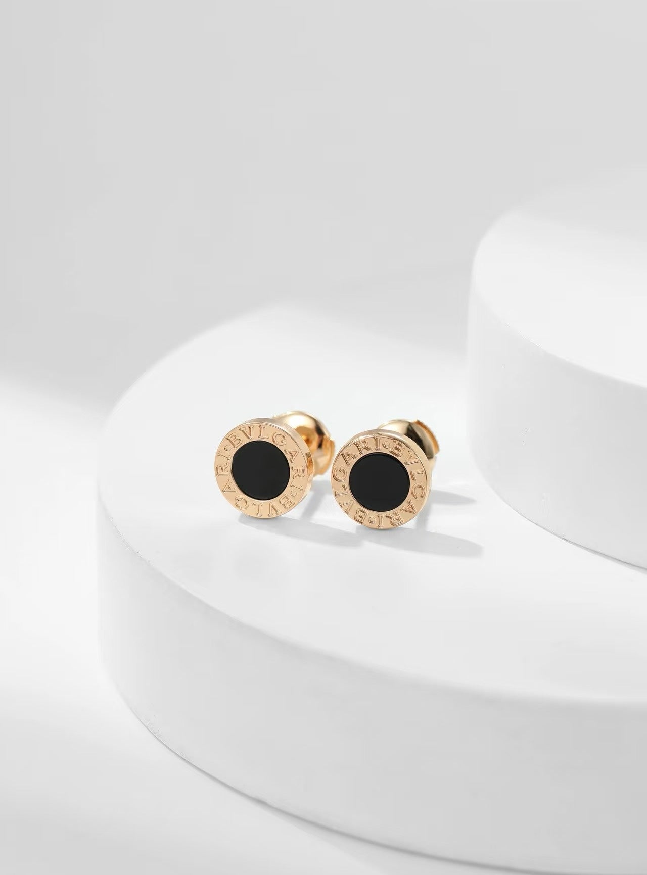 BVLGARI BVL Pink Gold Stud Earrings