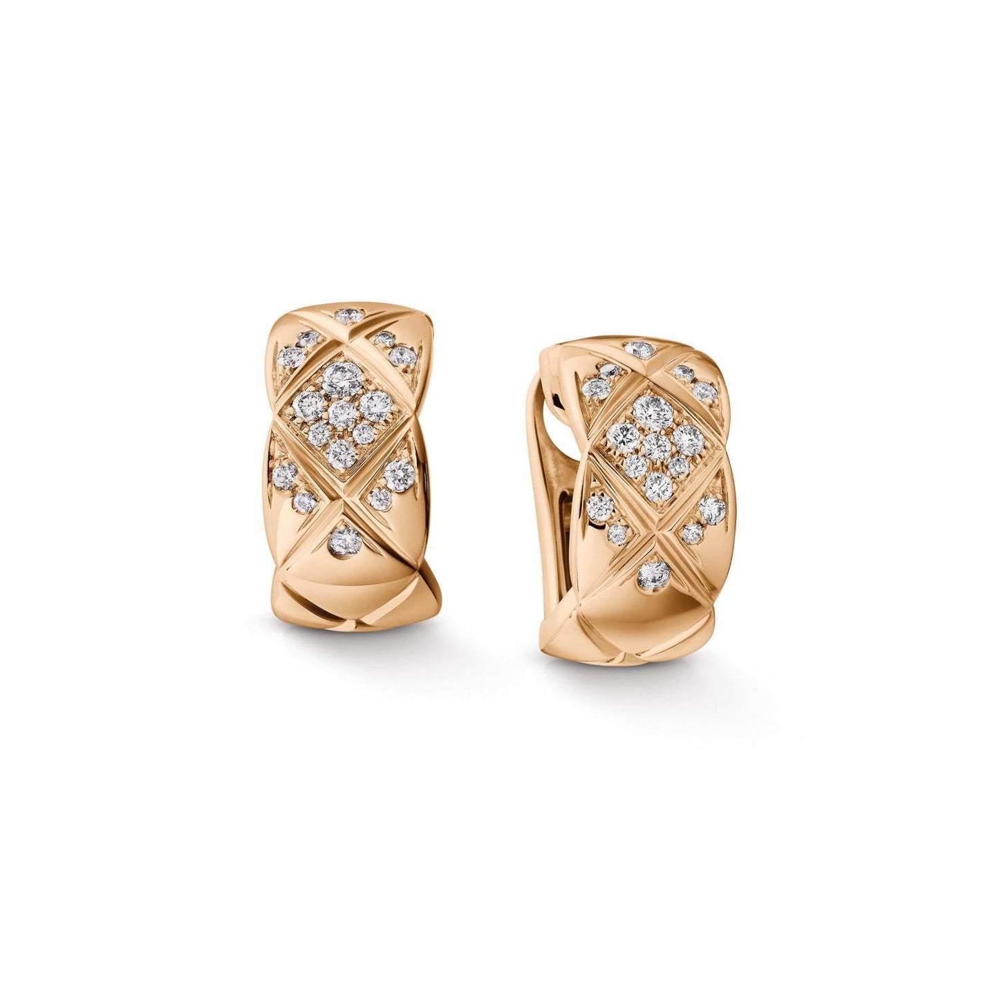Chanel Crush Diamond Pink Gold Earrings