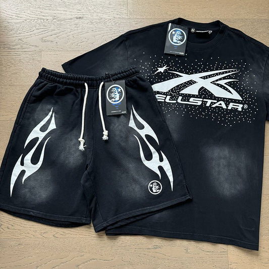 Hellstar Flame Graphic T-Shirt & Shorts Set — hero