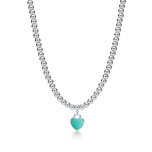 TIFFANY RETURN TO TIF SILVER BEAD NECKLACE