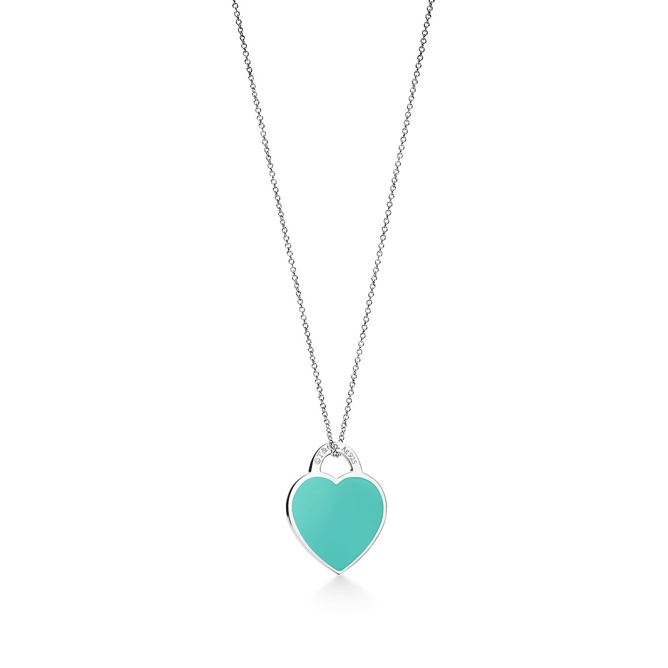 TIFFANY SMALL HEART TAG PENDANT STERLING SILVER