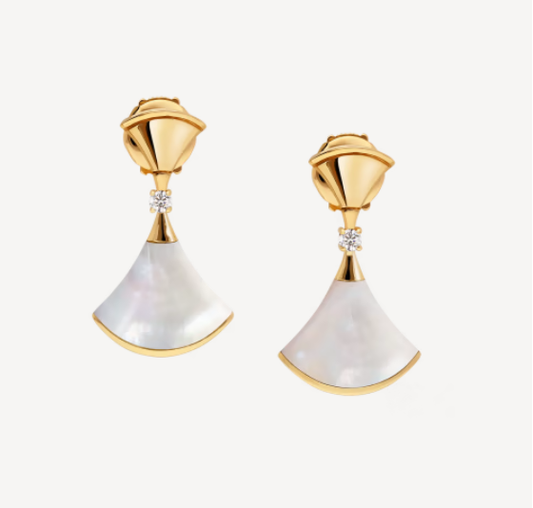 BVLGARI DREAM MOP 1 DIAMOND EARRINGS