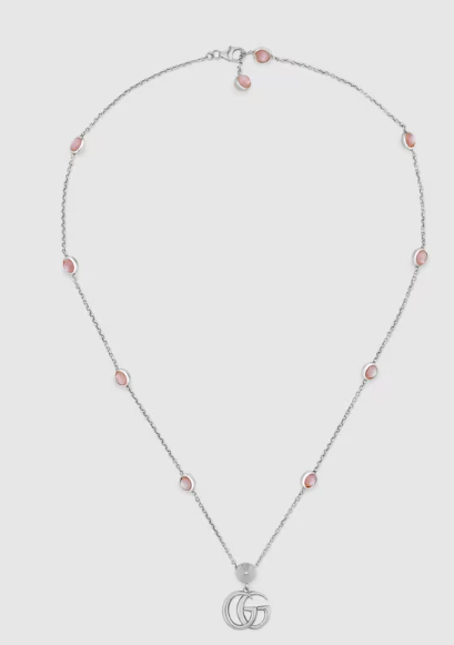 GUCCI GG DOUBLE G MOTHER-OF-PEARL NECKLACE