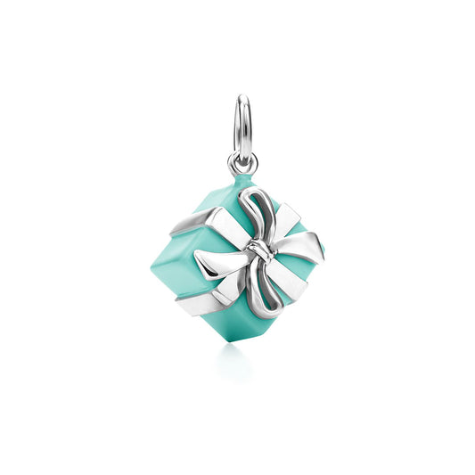 TIFFANY BLUE BOX CHARM NECKLACE