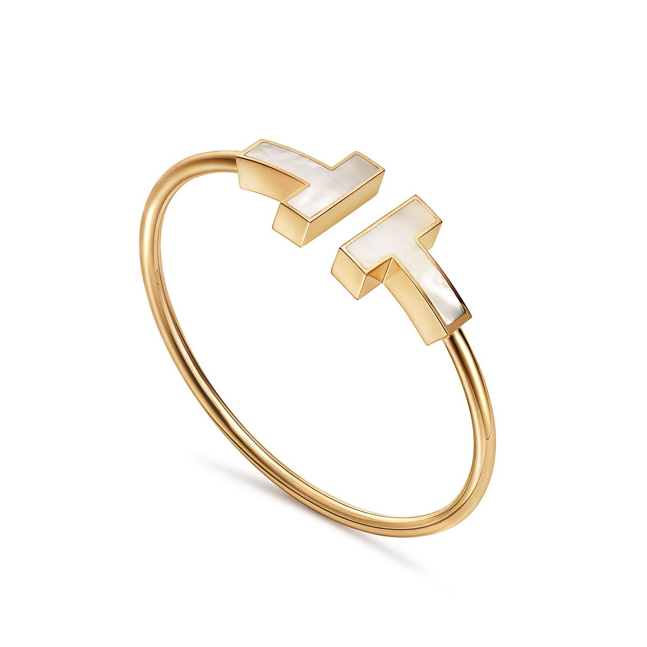 TIFFANY T WIDE MOP OPEN BRACELET