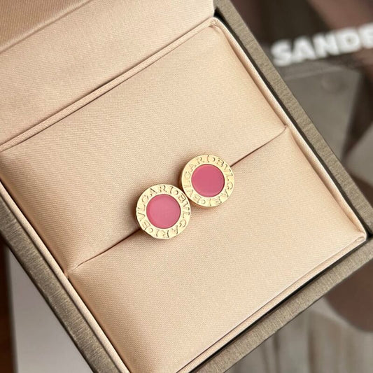 BVLGARI BVL EARRINGS CLUSTER PINK MOP