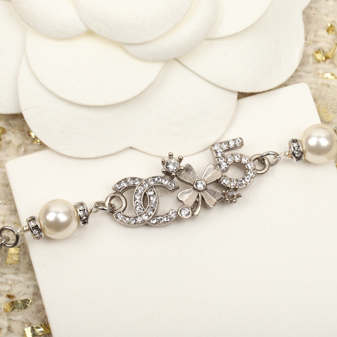 Chanel Double C Multi-Element Silver Bracelet