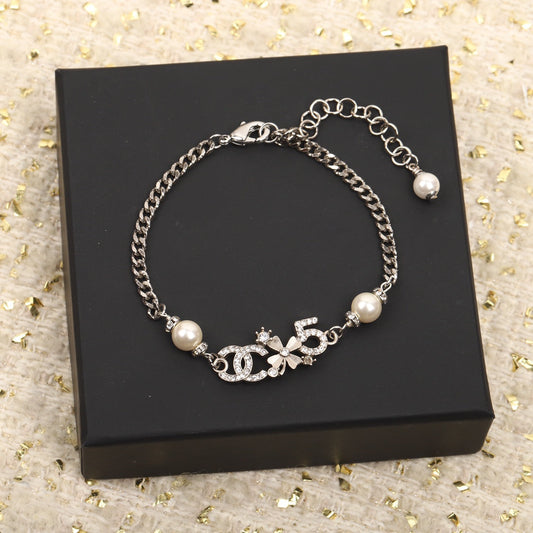 Chanel Double C Multi-Element Silver Bracelet