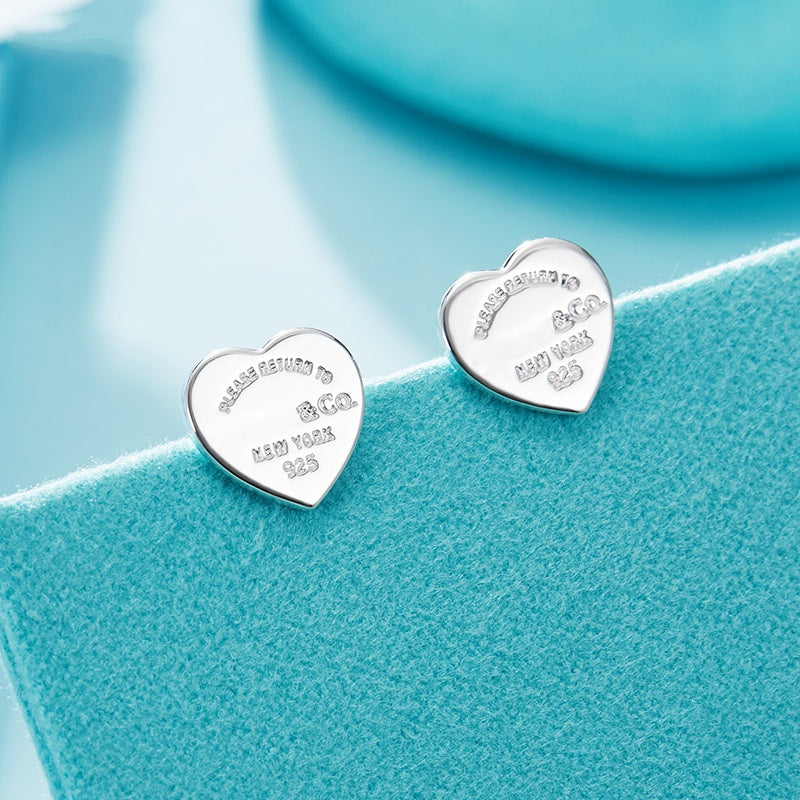 TIFFANY RETURN TO TIF LOVE SILVER EARRINGS
