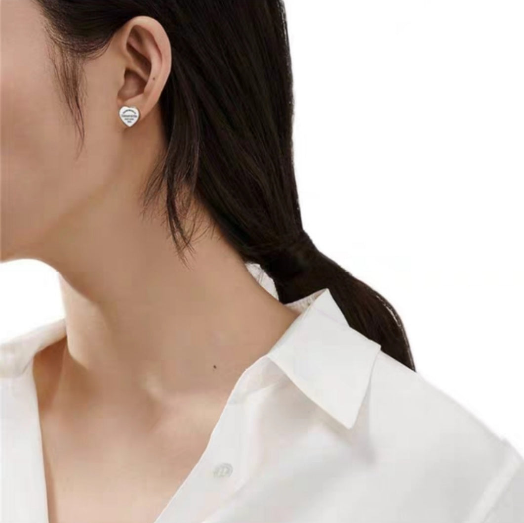 TIFFANY RETURN TO TIF LOVE SILVER EARRINGS