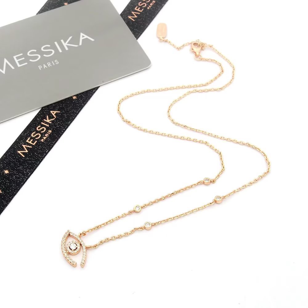 MESSIKA LUCKY EYE PAVED NECKLACE DIAMOND