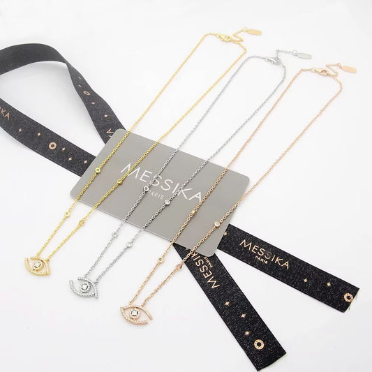 MESSIKA LUCKY EYE PAVED NECKLACE DIAMOND