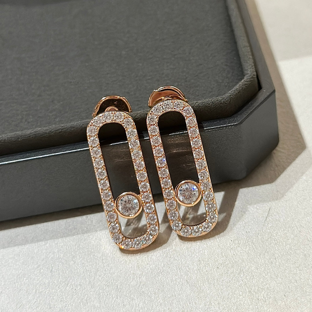 MESSIKA MOVE UNO MEDIUM PAVED DIAMOND EARRINGS