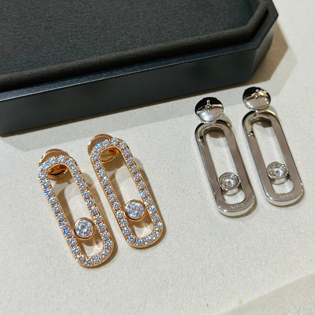 MESSIKA MOVE UNO MEDIUM PAVED DIAMOND EARRINGS